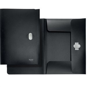 Leitz Jurismappe 4622-00-95 recycle, A4, schwarz, aus Recycling-Kunststoff, mit 3 Einschlagklappen