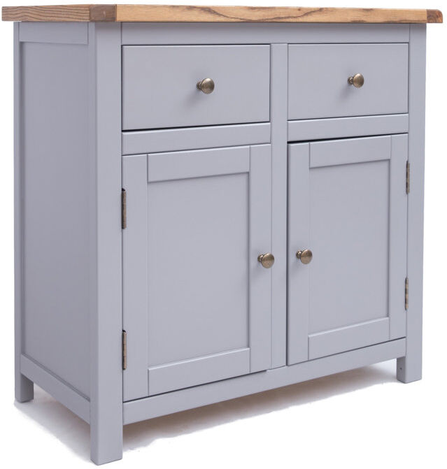 August Grove Napolitano 84 cm W Sideboard Light Grey/Bronze 80cm H X 84cm W X 40cm D