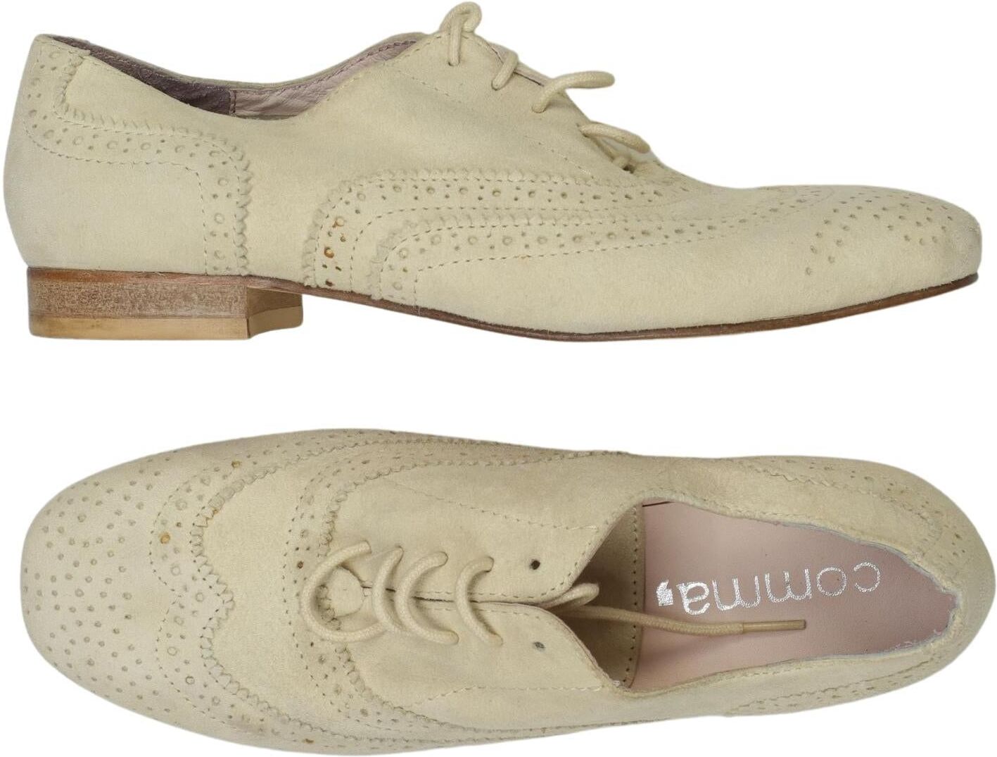 Comma Damen Halbschuh, Beige, Gr. EU 37, Leder - Second Hand