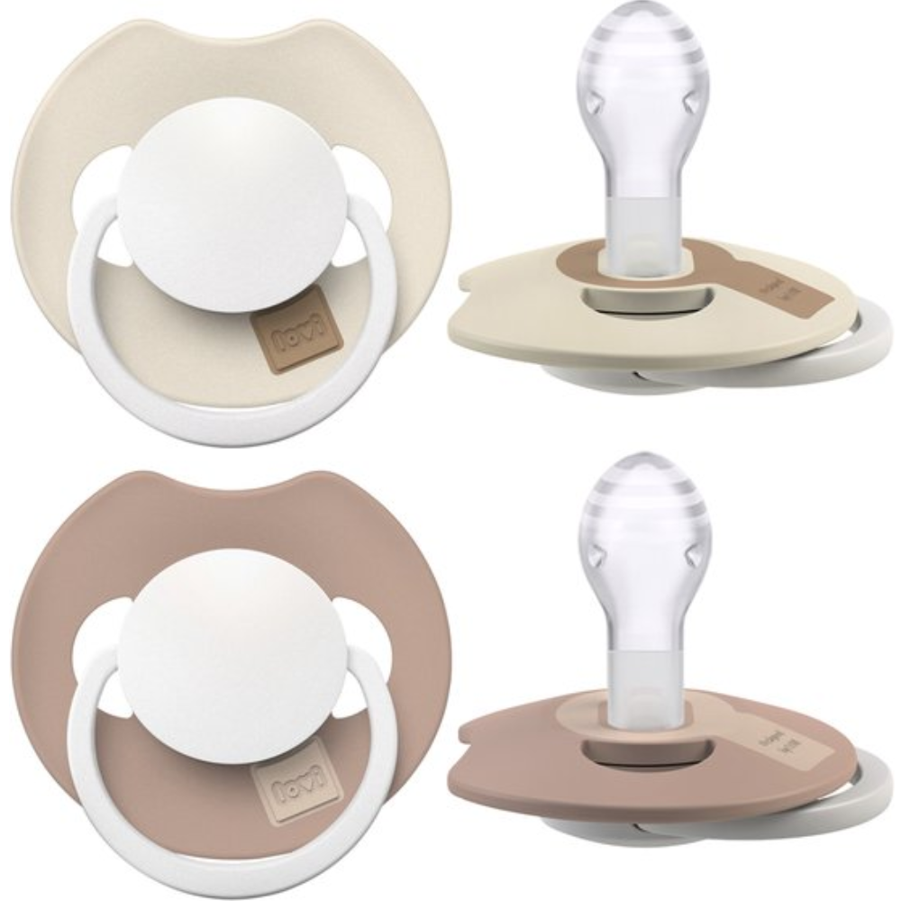 Lovi Prime Glow Silicone Dynamic Soother Glow in Dark 2&nbsp;un. Ivory/Blush 6-18 Months