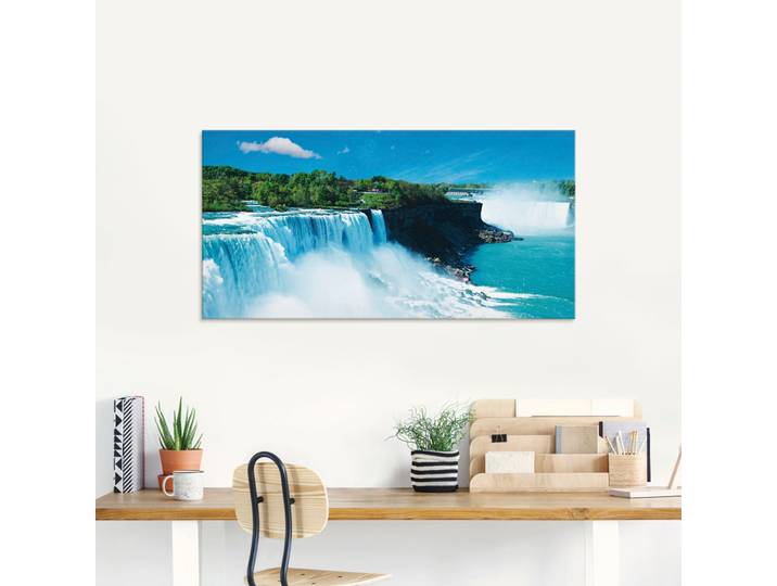Glasbild ARTLAND Niagara , blau (farbe bild(er): blau), B:80cm H:60cm, Bilder, Glasbild, in verschiedenen Grössen