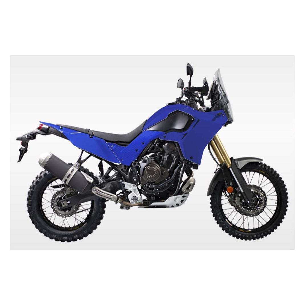 Racetech (RTECH) KUNSTSTOFFSATZ (OHNE VORDEREN KOTFLÜGEL) T7 REVOLUTION YAMAHA TENERE 700 '19-'24 BLAU (KITT70-BL0-024)