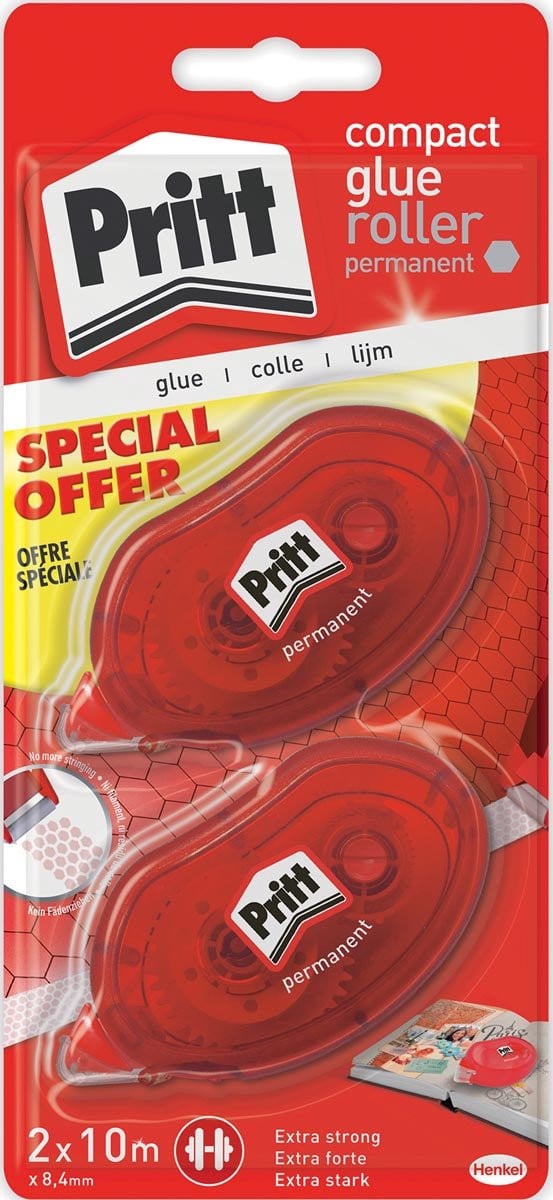 Pritt Lijmroller Compact Permanent, 10 stuks