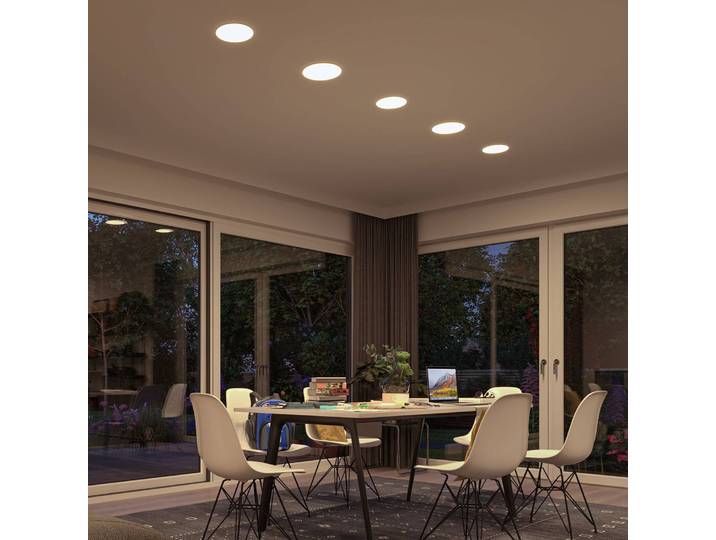 Spot encastrable Veluna II Ø 18cm Blanc Matériau : Matière plastique Type de matière synthétique : Verre acrylique LED Module LED