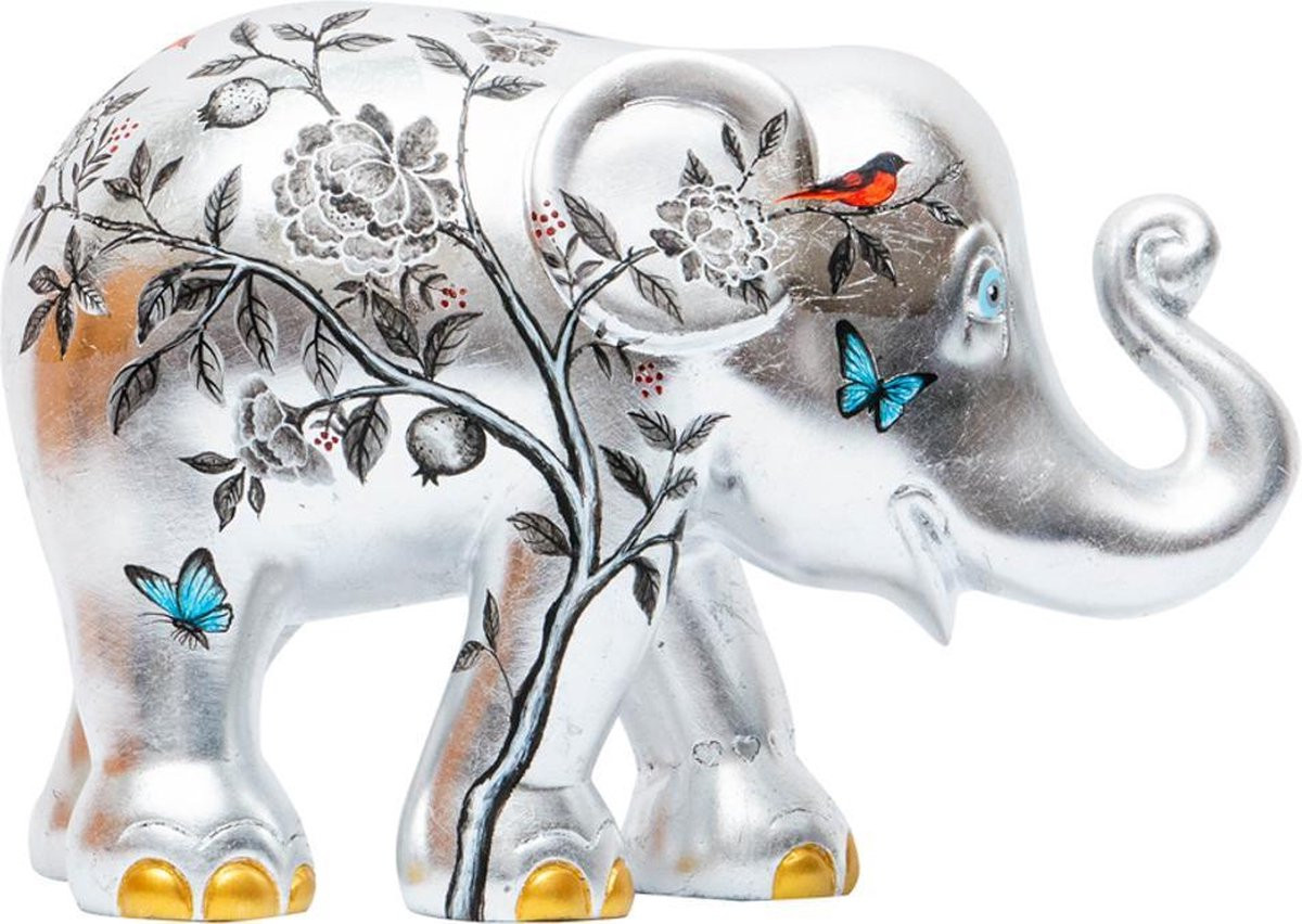 Elephant Parade Silver Peony Decoratiebeeldje voor op tafel, 10 cm