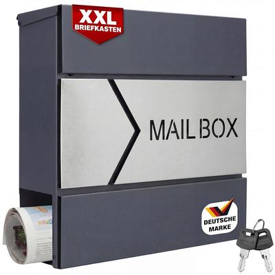 Monzana Briefkasten Zeitungsfach 2 Schlüssel