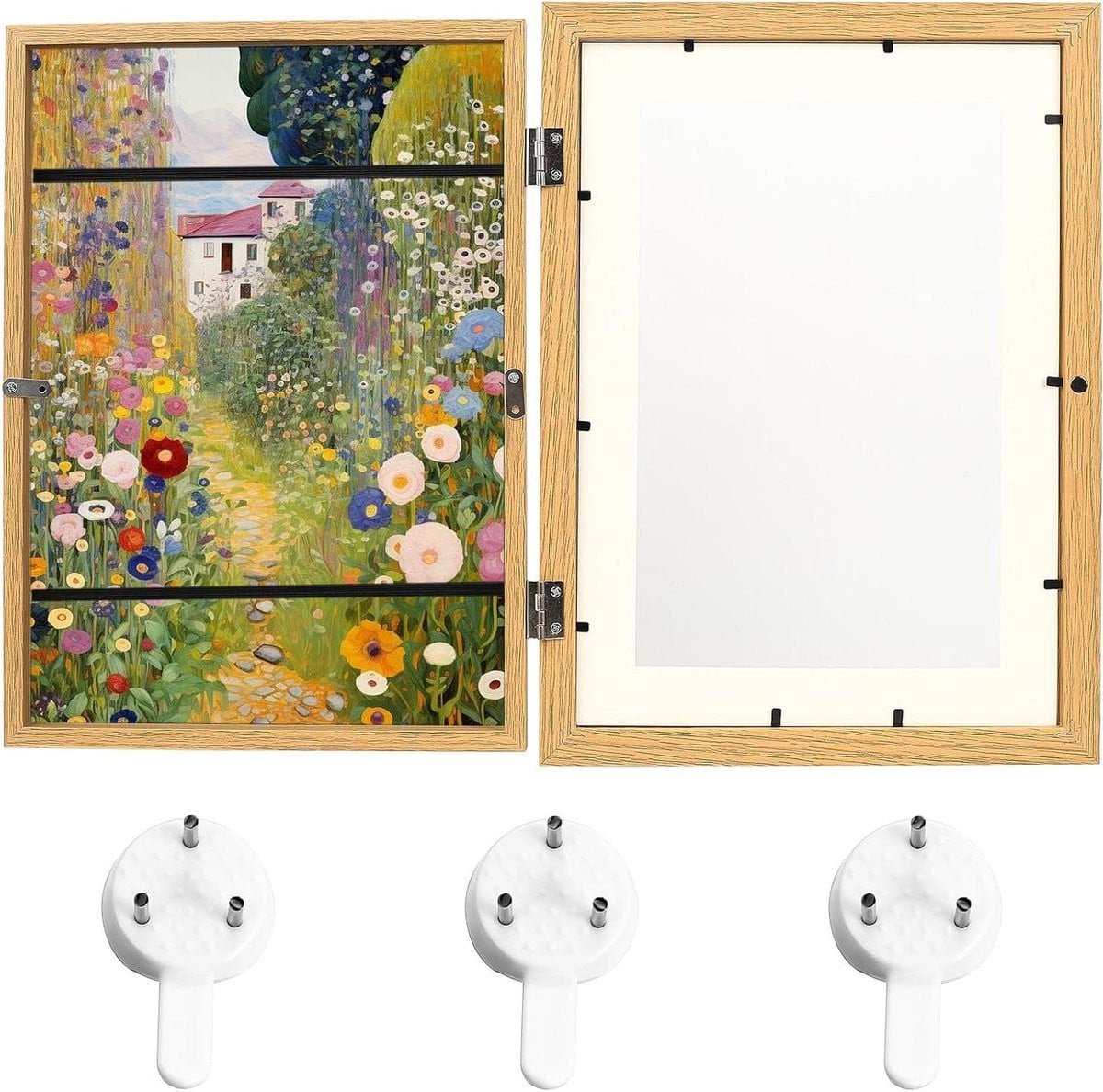Houten Kindertekening Fotolijst A4 - Kunstdisplay met voorzijde opening - Houtkleur
