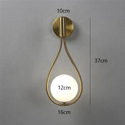 Quick Pick Pro Luxury Gold Sconce Modern Glass Ball Wall Light For Bedroom, Living Room, Bedside, Staircase, Aisle, Nordic Indoor Wall gold