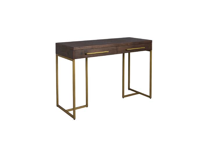 Design Konsole „Class“ 120 x 78 cm Dunkelbraun, Gold Dutchbone