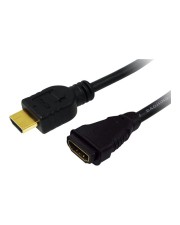 LogiLink High Speed with Ethernet Video-/Audio-/Netzwerkverlängerungskabel HDMI 19-polig M W 2 m (CH0056)