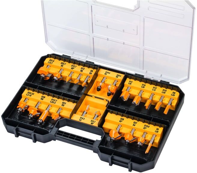 Kit de fraisage DEWALT 22 pièces DT90017-QZ (DT90017-QZ)