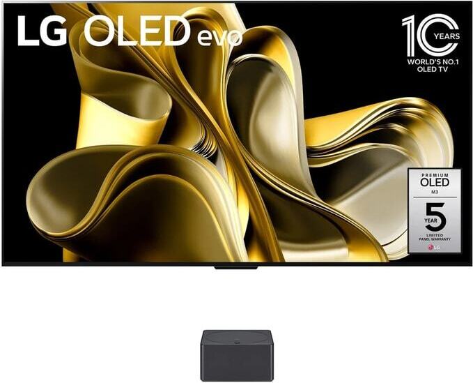 LG OLED evo OLED97M39LA, 2,46 m (97"), 3840 x 2160 Pixel, OLED evo, Smart-TV, WLAN, Schwarz, Silber