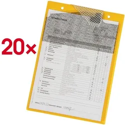 EICHNER 20 Auftragstaschen »Secure« A4 gelb, 23x33 cm
