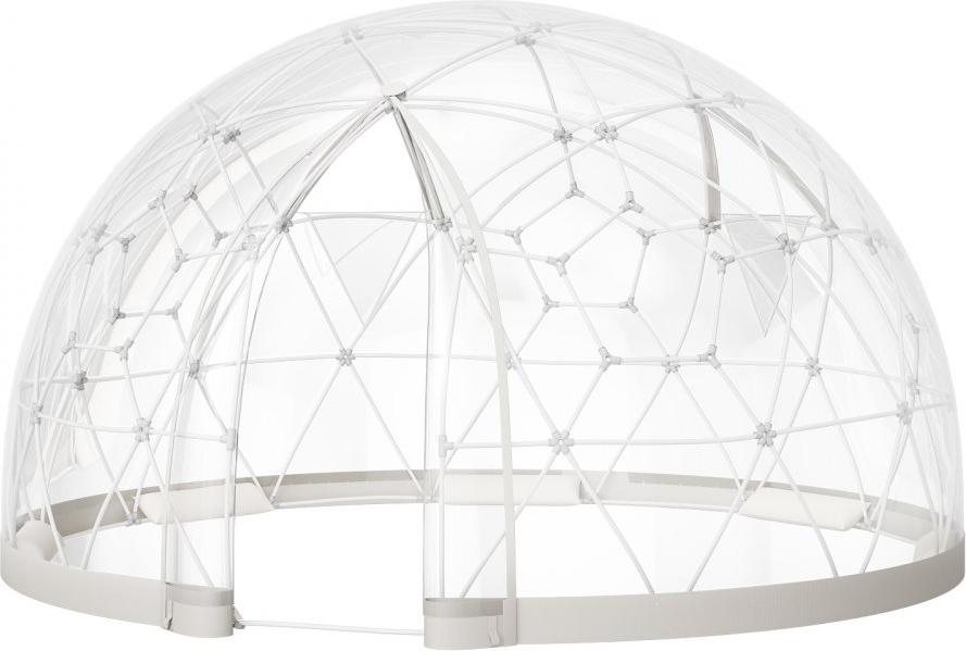 Kuppelzelt, transparent, weiß - 3,6 x 2,2 Meter - Für 4-7 Personen