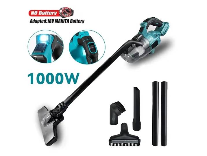 Makita – aspirateur électrique à main sans fil, 1000W, puissant, Rechargeable, outils de nettoyage d'intérieur domestique, batterie 18V