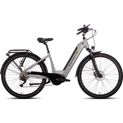 E-Bike SAXONETTE "Quantum Sport Wave" Gr. 45, silber (silberfarben, schwarz), Elektrofahrräder, 45cm, 28 Zoll (71,12cm), Pedelec, Elektrofahrrad für Damen u. Herren