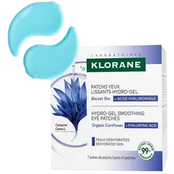 Klorane, Augenpflege, Beruhigende Augenpads mit Bio-Kornblume (Augenpatches, 2 ml, Tag + Nacht)