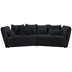 Boxspringsofa Sofi Dunkelgrau ca. 294x93x152cm