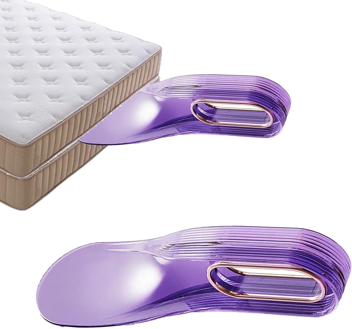 Paarse Matraslifter Bed Wig voor Ergonomisch Bed Opmaak met 4-5 Inch Verhoging