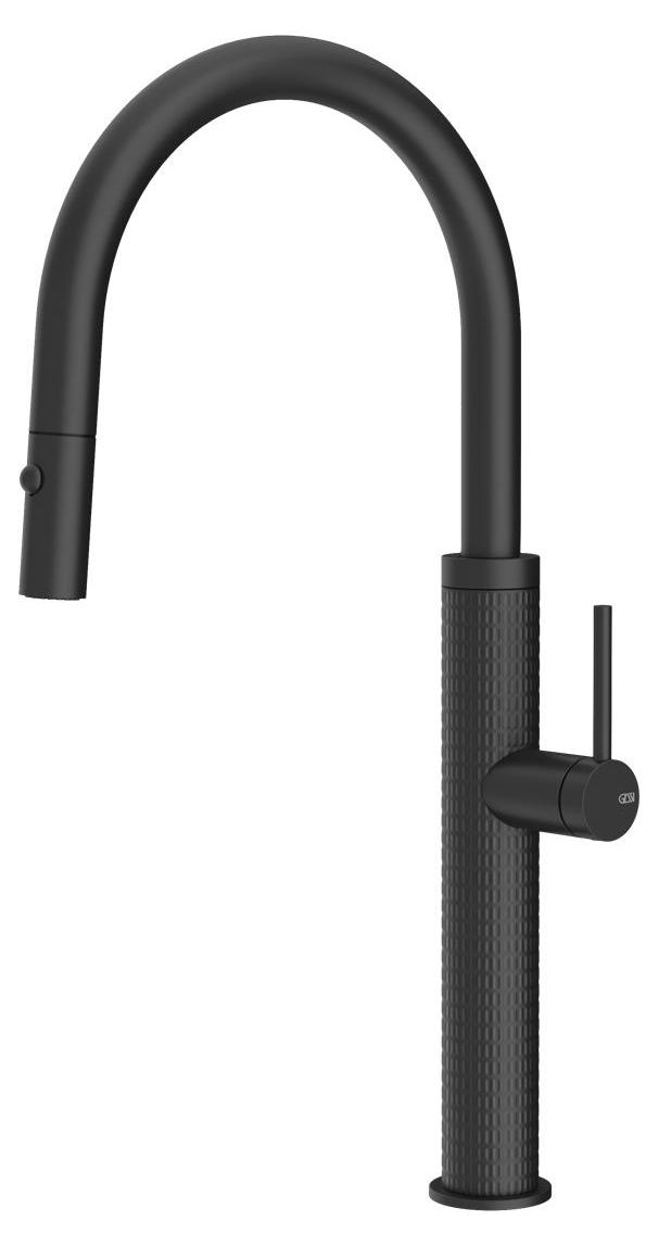 Gessi 60024, Ziehen, Schwarz, Hebelgriffe, Einzelbild, 299 - matte black, 3/8"