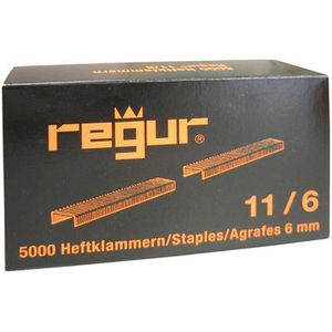Regur Tackerklammern 11/6, 6mm, Flachdrahtklammern, Typ 11, 5000 Stück