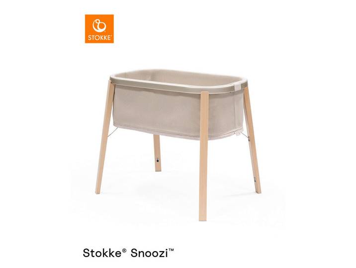Stokke Beistellbett Snoozi, Naturfarben, Beige, Holz, Metall, Buche, 59.7x76x87.1 cm, höhenverstellbar, Babymöbel & Kindermöbel, Babyzimmer, Babybetten, Beistellbetten