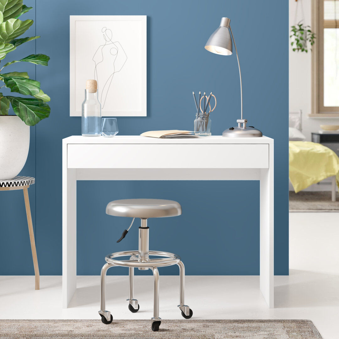 Wade Logan Marlow Writing Desk White 79.6cm H X 100cm W X 39.9cm D