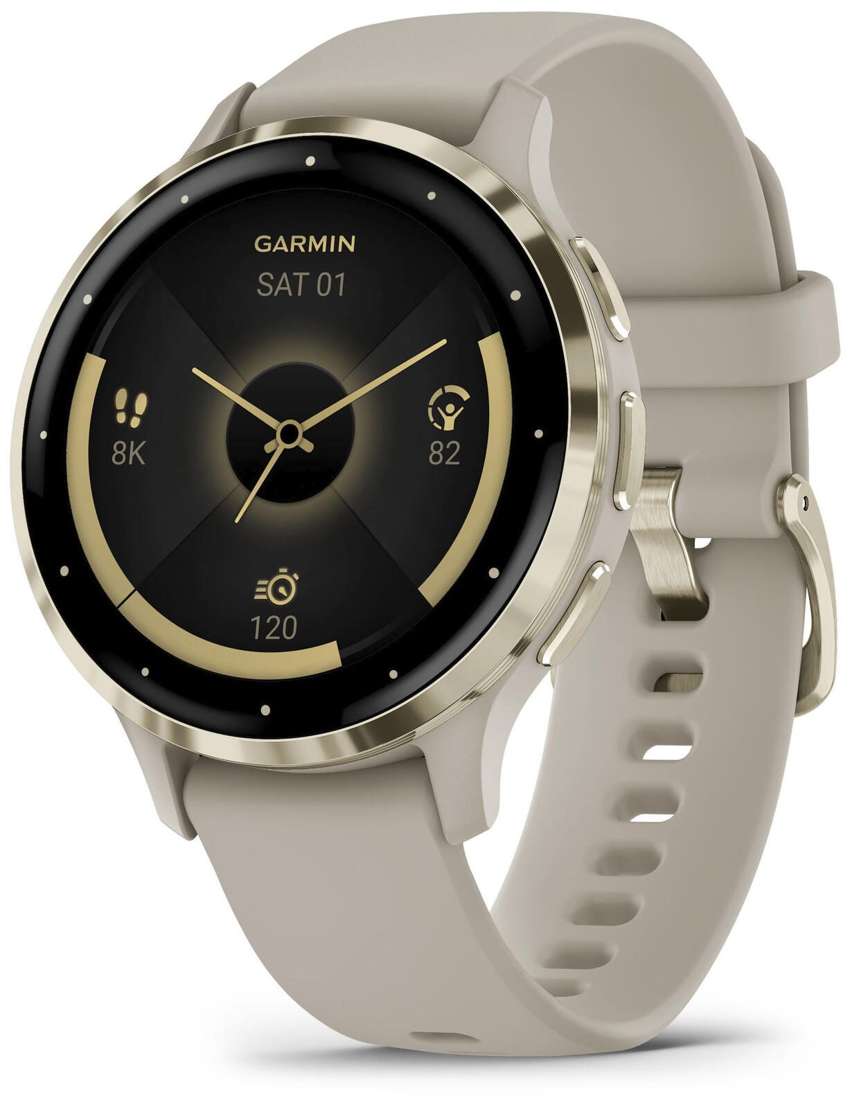 GARMIN Venu 3S Smartwatch french grey, softgold 010-02785-02