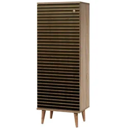 Dmora Schuhschrank Dgrandin, Schuhregal, Mehrzweck-Eingangsgarderobe, Möbel für Schuhe, 50x38h135 cm, Eiche