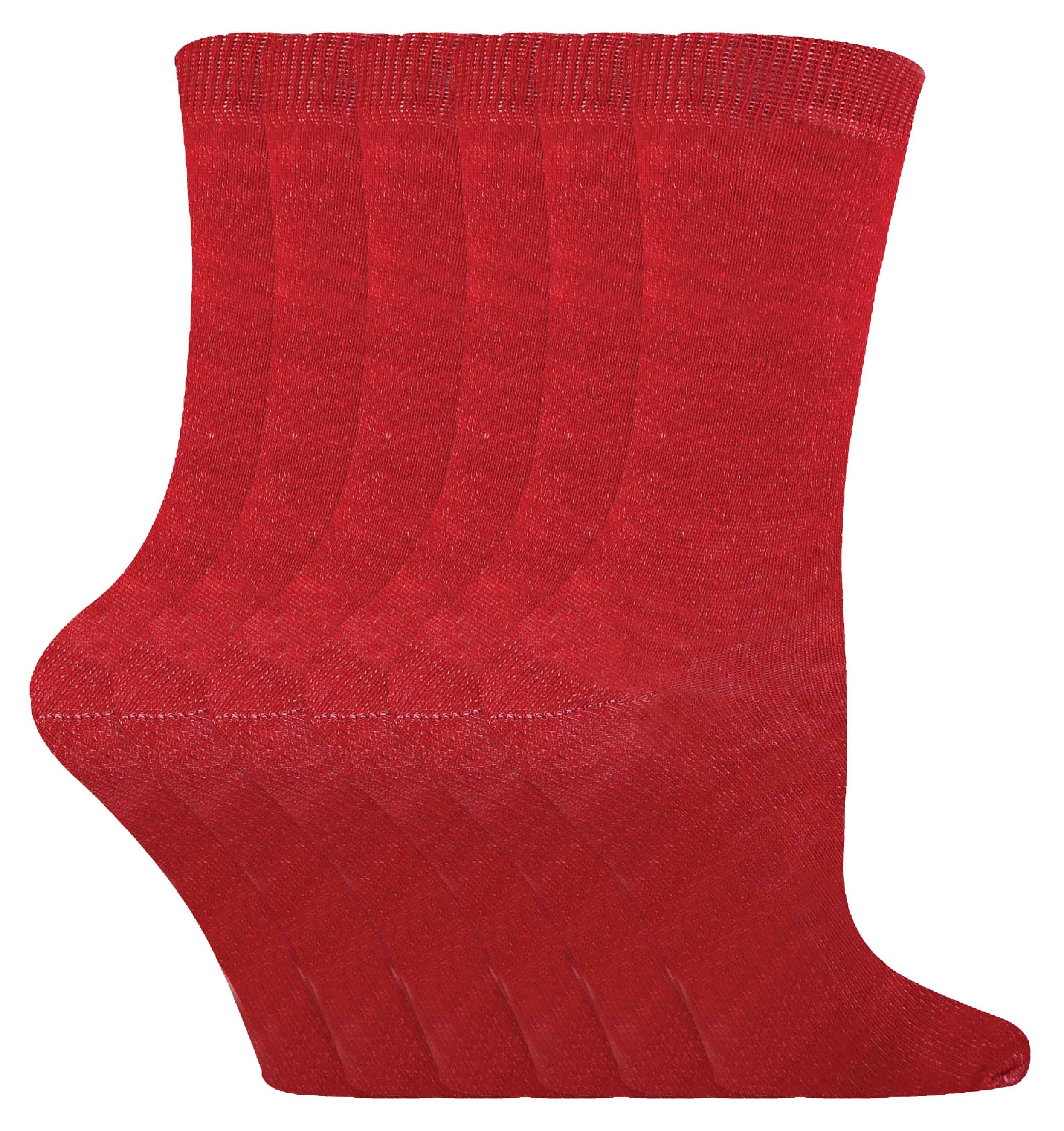 6 Paar Kinderen Jongens Meisjes Middenkuit Effen Kleur Casual Katoenen Dressokken