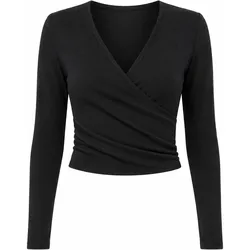 Mandala, Damen, Funktionsshirt, Ballett Wrap (M), Schwarz, M