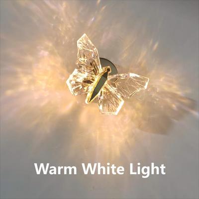 Friendly Fresh Finds Nordic LED Butterfly Wall Lamp Rotatable Wall Sconce For Bedroom Hallway Living Room warm White 2w