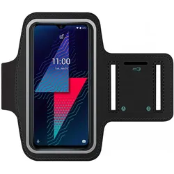 SmartFitness Wiko Power U30 Handy Sport Armband, Smartphone Sportarmband, Schwarz
