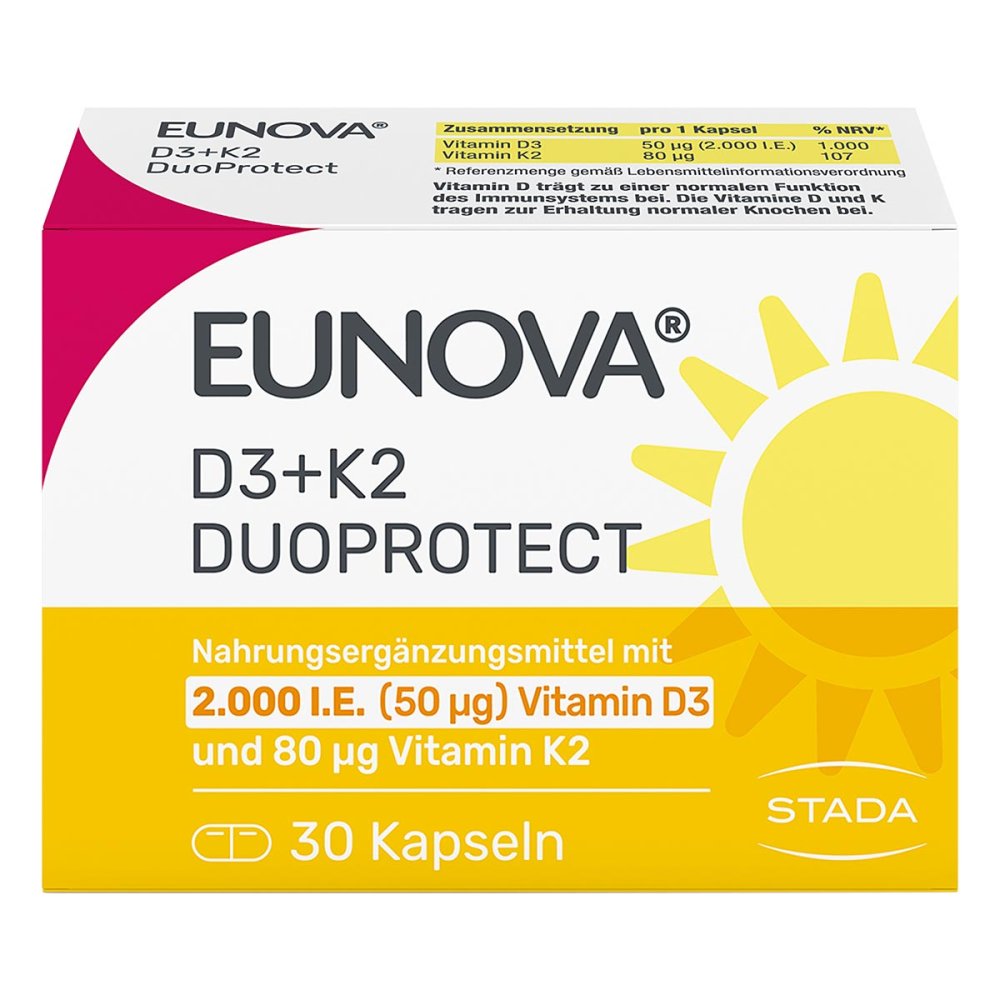 STADA Consumer Health Deutschland GmbH Eunova DuoProtect Vitamin D3+K2 2000IE/80UG 14133532