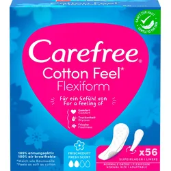 Carefree Slipeinlagen Cotton Feel Flexiform mit Frischeduft für Slip, 56 St.