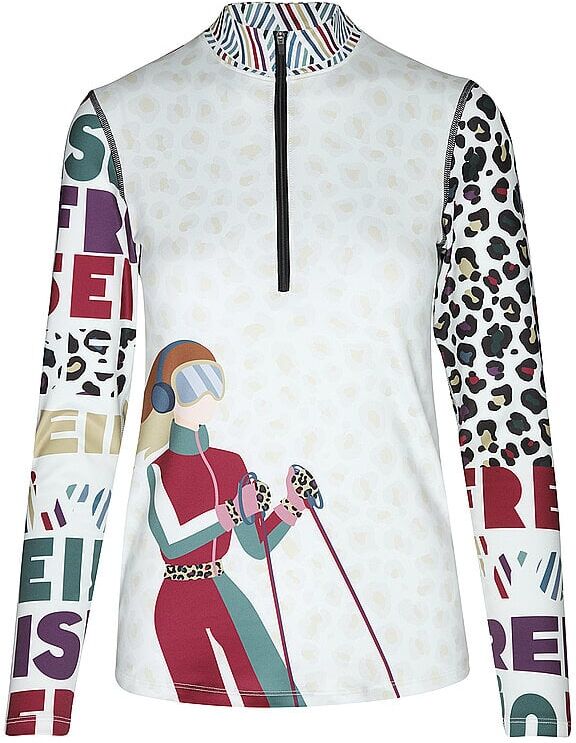 FREISEIN Damen Unterzieh Zipshirt SoCold bunt   L W