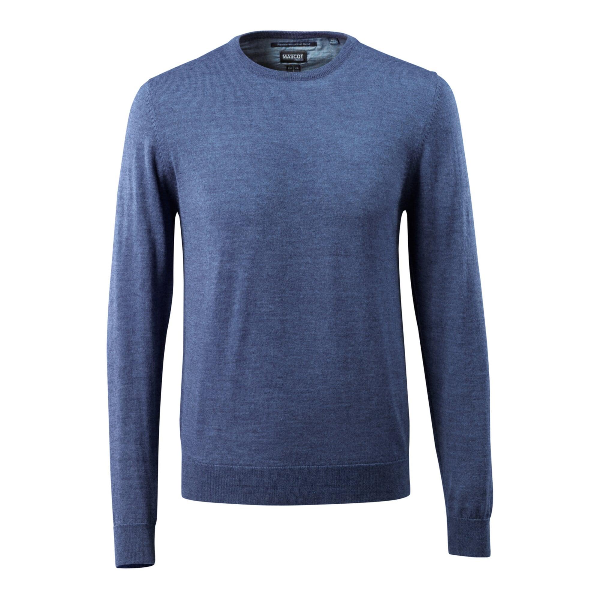 Mascot Strickpullover runder Halsausschnitt Größe L blau-meliert (50636-989-41-L)