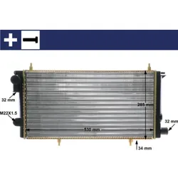 Kühler Motorkühlung MAHLE CR 431 000S für Citroën C15