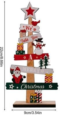 Uplift Treasures DIY Wooden Santa Christmas Tree Desktop Decoration snowman Santa