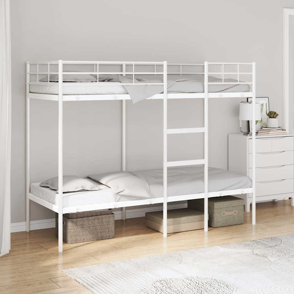 Maison Exclusive - Etagenbett ohne Matratze Weiß 75x190 cm Stahl