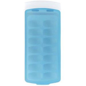 OXO Eiswürfelform Good Grips 1132080, Eiswürfelformer mit Deckel, flexibel, 14 Würfel