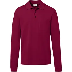 Langarm Poloshirt MIKRALINAR® ECO "817" - 3XL - weinrot