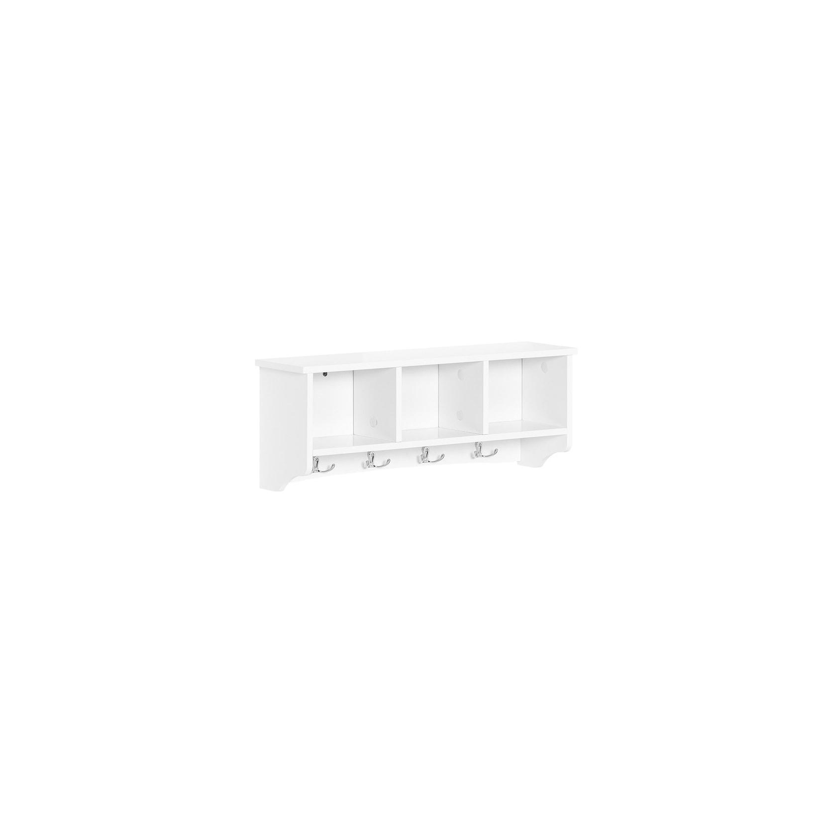 SoBuy Wandgarderobe mit 1 Ablage Weiß 61x15x23cm Modern