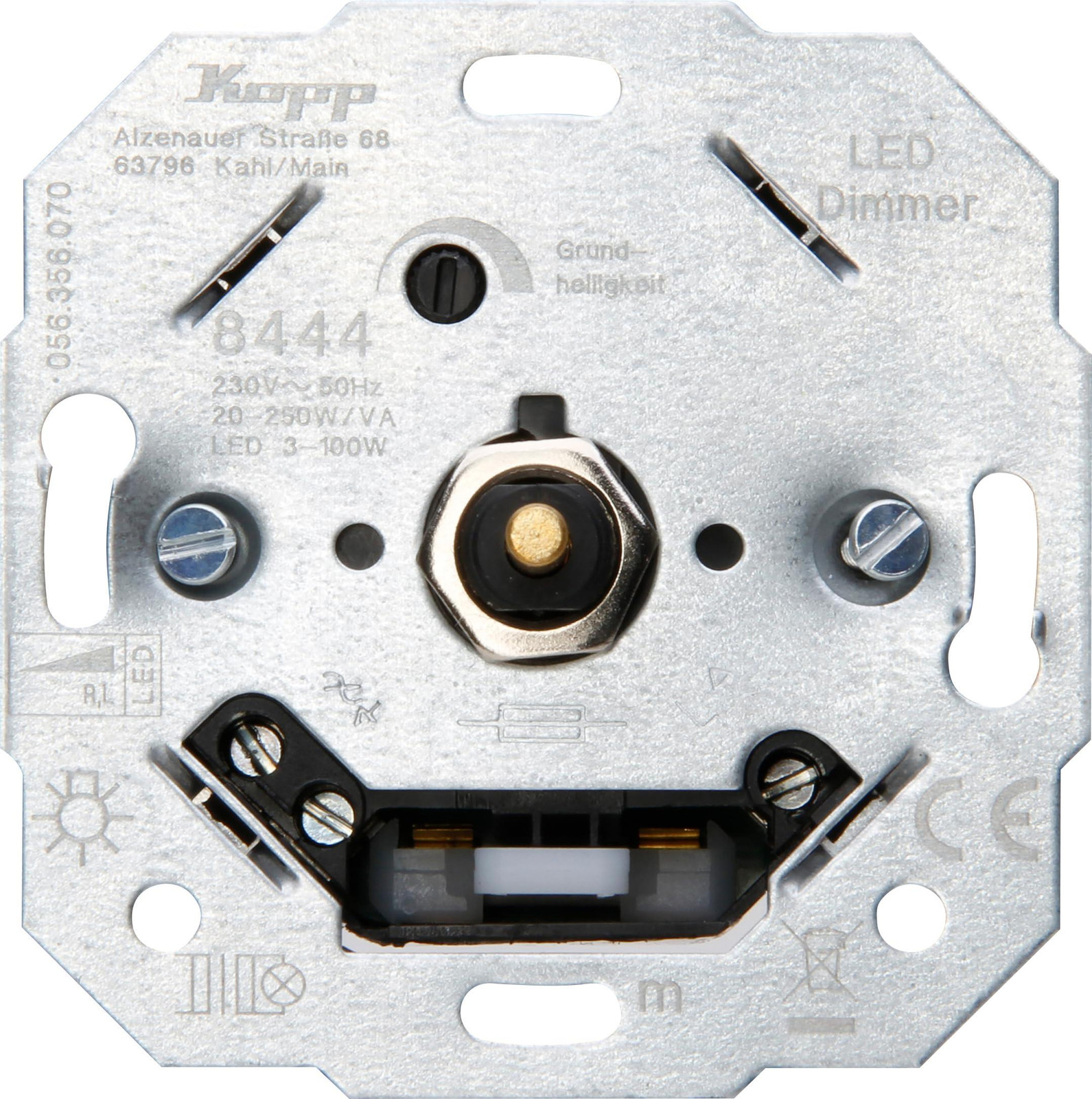 LED-dimmer drukschakelaar 3-100 W voor dimbare lampen en lustrens