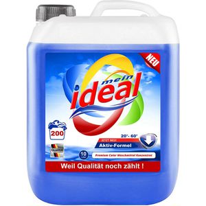 mein-ideal Waschmittel Universal Colorwaschmittel, flüssig, Aktiv-Formel, 10 Liter, Waschladungen 200