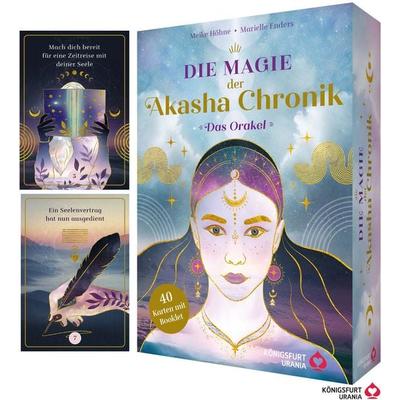 Die Magie der Akasha Chronik - Das Orakel - 40 Orakelkarten und 160-seitiges Booklet, Set von Meike Höhne,Marielle Enders, Königsfurt-urania,