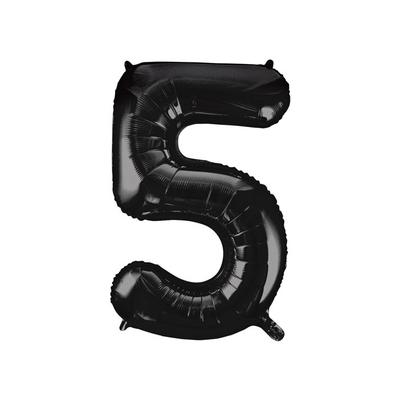 XL Folienballon Zahl 5 schwarz