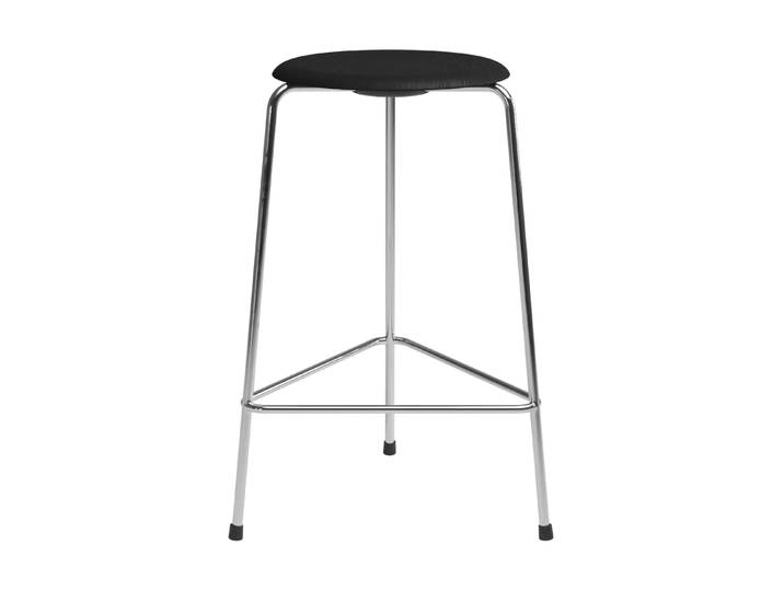 Fritz Hansen High Dot counter Stuhl 3 Beine Esche schwarz-Chrom