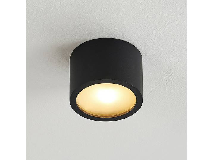 Arcchio Downlight Nieva, G9, schwarz, rund, Ø 10cm, Metall Nieva Arcchio, dimmbar, schwarz, für Flurbereich, Aluminium, Modern, Downlights