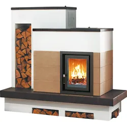 Kachelofen 5/112.0 11 kW - noce-crema/schoko - Premio - Bank links